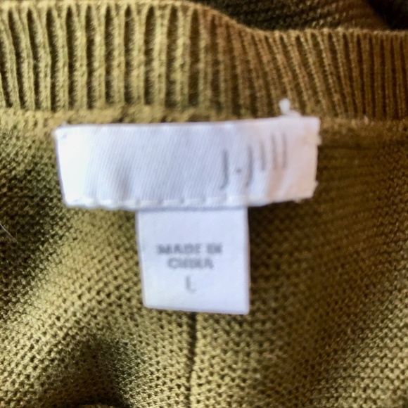 Women's J Jill  Olive Green Oversize Sweater Top - Picture 7 of 7